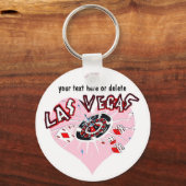 Porte-clés Coeur rose Las Vegas (Recto)