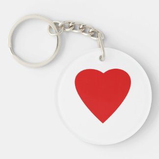 Porte-clés Coeur rouge d'amour