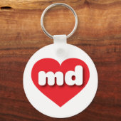 Porte-clés Coeur rouge du Maryland - J'aime md (Recto)