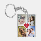 Porte-clés Coeur rouge fait sur commande de collage moderne (Devant gauche)