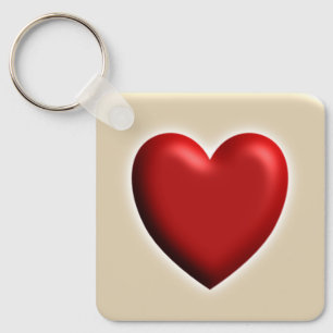Porte-clés Cœur Rouge – Joli Design Amour 3D