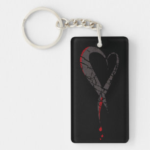 Porte-clés Coeur saignant. J'ai blessé un coeur triste. L'obs