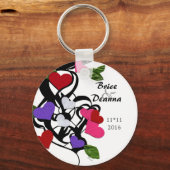Porte-clés Coeur sentait mariage Faveur (Recto)