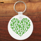 Porte-clés Coeur Shamrock vert (Recto)