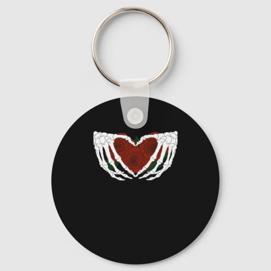 Porte-clés Coeur squelettique (Recto)