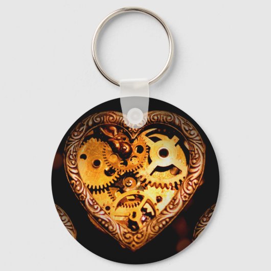 Porte-clés coeur steampunk (Recto)