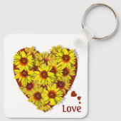Porte-clés coeur tournesol (Dos)