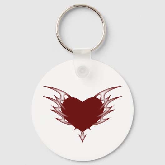 Porte-clés coeur tribal (Recto)