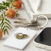 Porte-clés Coeur vapeur avec un manomètre (Devant droit)