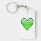 Porte-clés Coeur vert - Emoji (Devant)