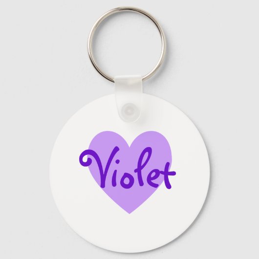 Porte-clés Coeur violet (Recto)