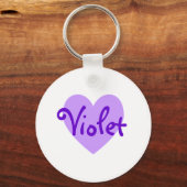 Porte-clés Coeur violet (Recto)