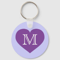Coeur violet monogramme
