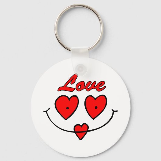 Porte-clés Coeur visage souriant (Recto)