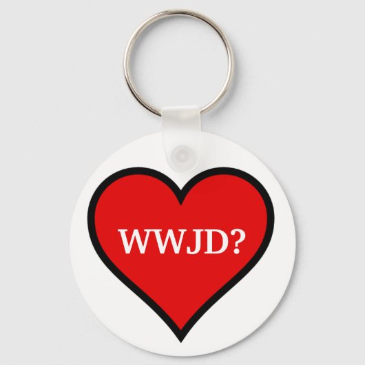Porte-clés Coeur WWJD (Recto)