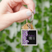 Porte-clés Coeur zèbre pourpre Doux 16 Porte - clé d'annivers (main)