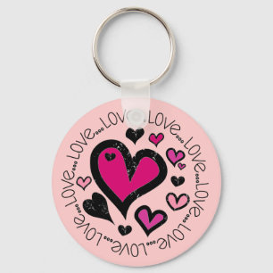 Porte-clés Coeurs Amour Amour Amour