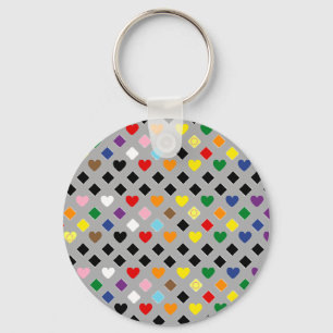 Porte-clés Cœurs Arc-en-Ciel
