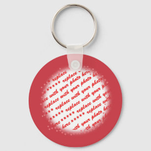 Porte-clés Coeurs autour de votre Modèle photo