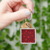 Porte-clés Coeurs bouclés rouges (main)
