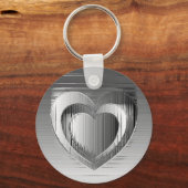 Porte-clés Coeurs chromés polis (Recto)
