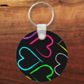 Porte-clés coeurs colorés (Recto)