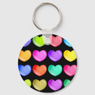 Porte-clés Coeurs colorés