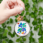 Porte-clés Coeurs colorés (Main)