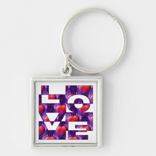 PORTE-CLÉS COEURS D'AMOUR (Devant)