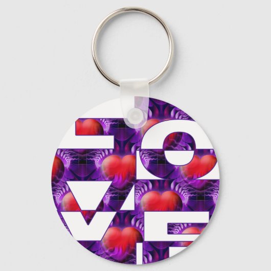 PORTE-CLÉS COEURS D'AMOUR (Recto)
