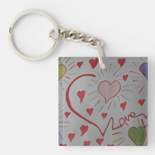 Porte-clés Coeurs d'amour (Devant)