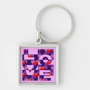 Porte-clés COEURS D'AMOUR rose pâle
