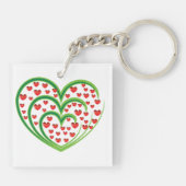 Porte-clés Coeurs dans les coeurs Porte - clé (Dos)