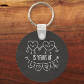 Porte-clés Coeurs de calèche-cadeaux du 15e anniversaire (Recto)