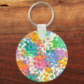 Porte-clés Cœurs de Confettis Pastels (Recto)