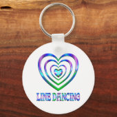 Porte-clés Coeurs de danse en ligne (Recto)