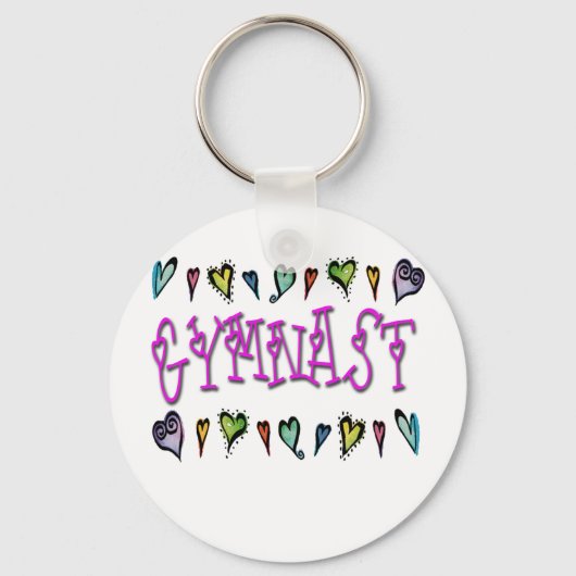 Porte-clés Coeurs de gymnaste (Recto)