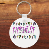 Porte-clés Coeurs de gymnaste (Recto)