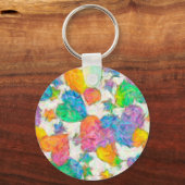 Porte-clés Cœurs de la Saint-Valentin pastel impressionniste (Recto)