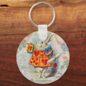 Porte-clés Coeurs de lapin blanc Alice Classic (Recto)