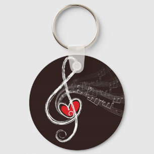 Porte-clés Coeurs de musique