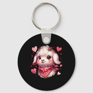 Porte-clés Cœurs de Saint-Valentin de chèvre