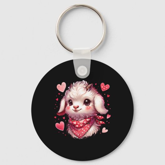 Porte-clés Cœurs de Saint-Valentin de chèvre (Recto)