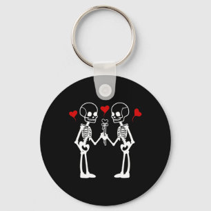 Porte-clés Cœurs de squelette Amoureux de la Saint-Valentin C