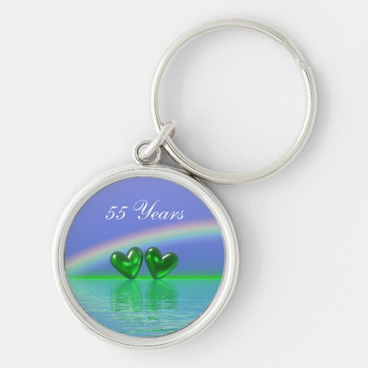 Porte-clés Coeurs d'émeraude du 55e anniversaire (Devant)