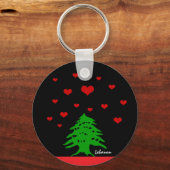 Porte-clés Coeurs du Liban & drapeau libanais mode / Amour (Verso)