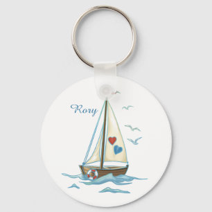 Porte-clés Cœurs en voile
