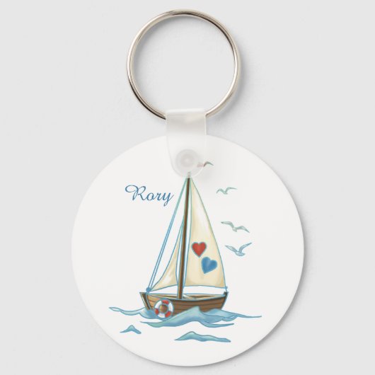 Porte-clés Cœurs en voile (Recto)