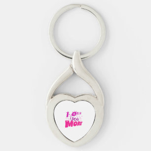 Porte-clés Cœurs et points design ludique Je t'aime plus