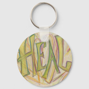 Porte-clés Coeurs guérisseurs Word Art Porte - clé inspiré